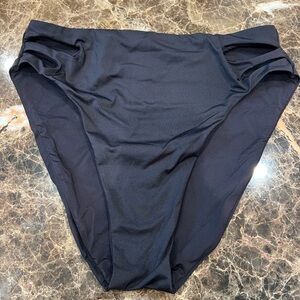 NWT- Trina Turk High Waisted Bikini Bottom- Size 8- Black